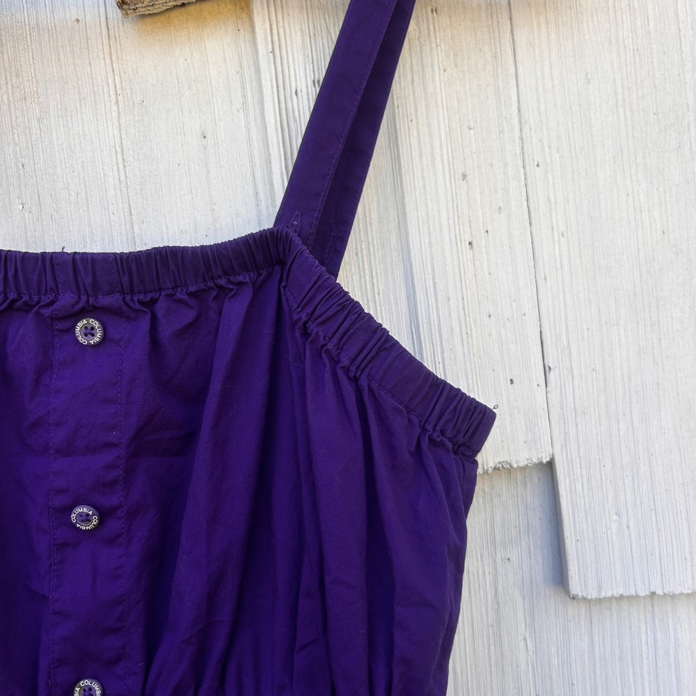 Columbia LSU Tigers Purple‎ Button Front PFG Style Dress Womens XL Cotton - Picture 6 of 10